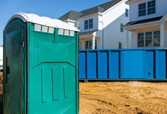 fully-stocked porta potty units for job site workers